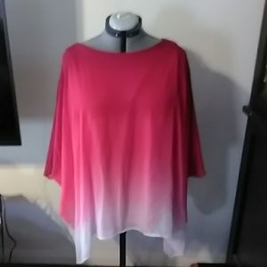 A red ombre flowy blouse